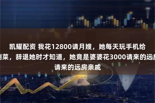 凯耀配资 我花12800请月嫂,她每天玩手机给我吃剩菜,辞退她时才知道,她竟是婆婆花3000请来的远房亲戚